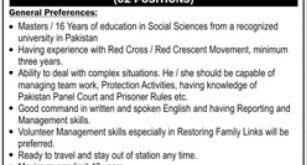 Pakistan Red Crescent Society PRCS Jobs